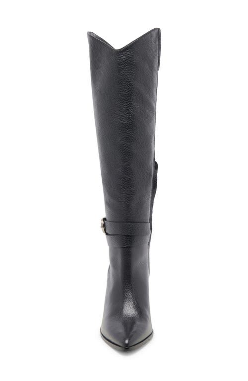 Shop Dolce Vita Tyrone Pointed Toe Knee High Boot In Black Leather