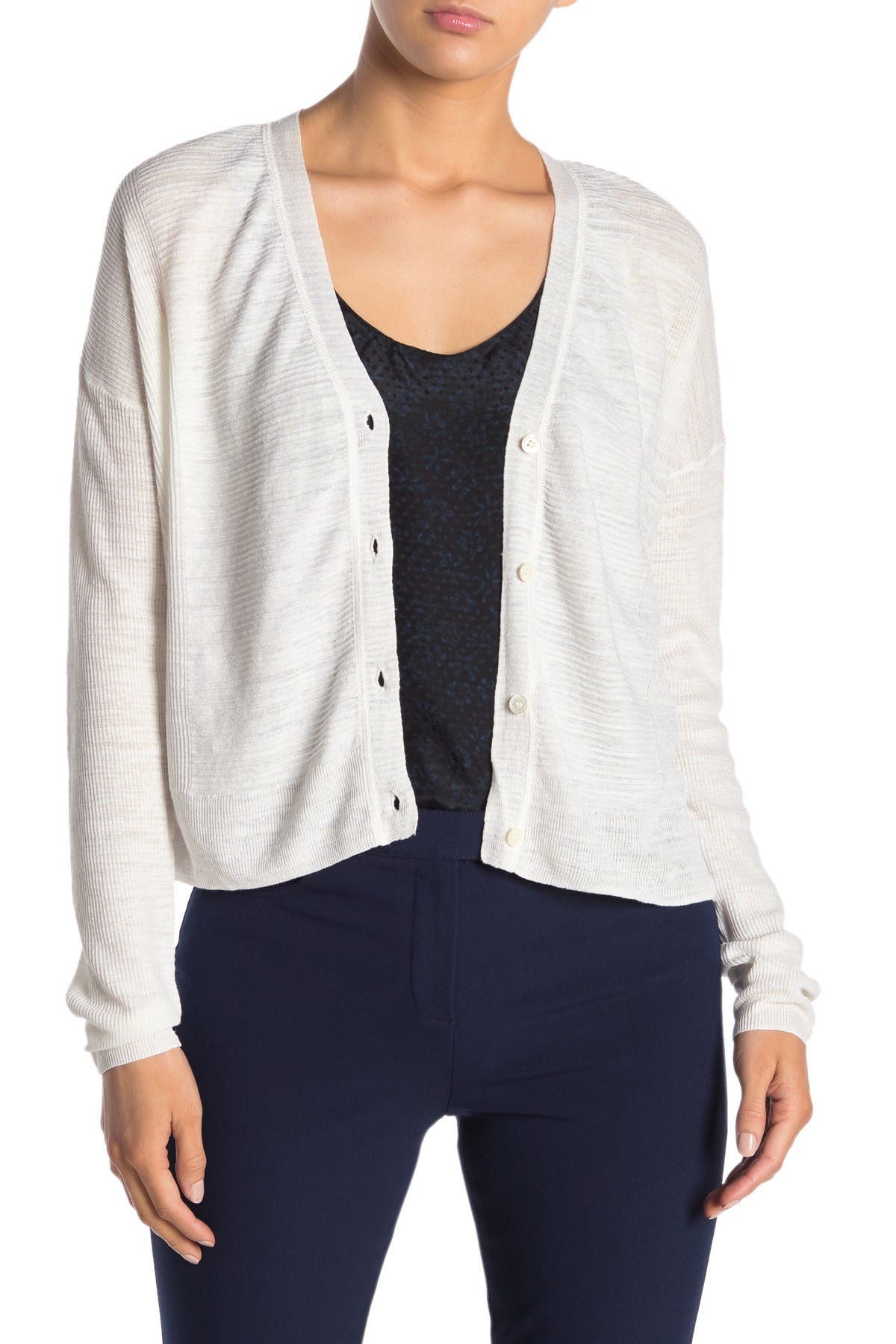 theory linen cardigan