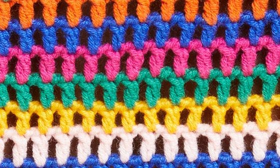 FARM Rio Colourblock Crochet Cardigan - Farfetch