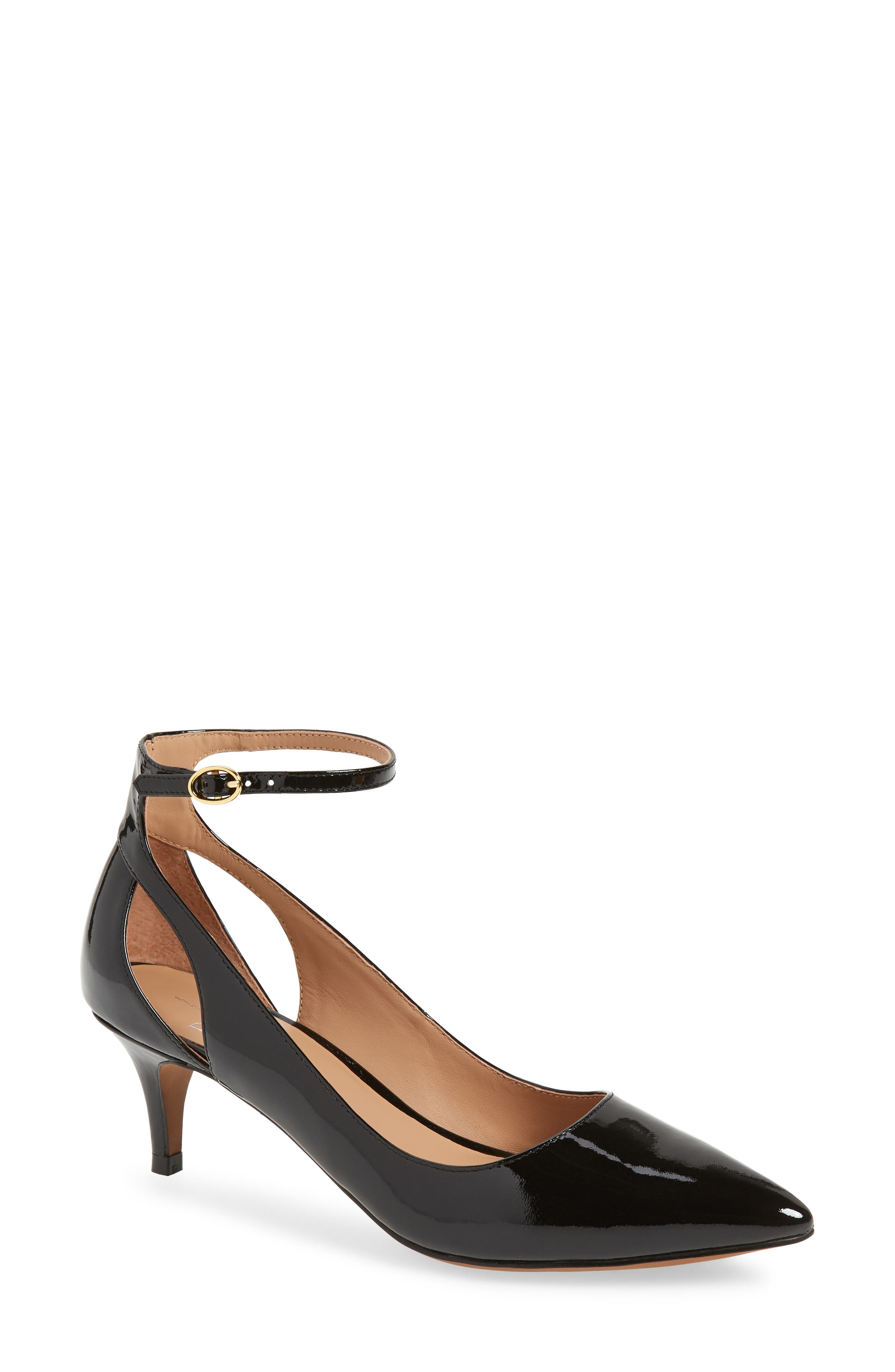 Linea Paolo Carrie Ankle Strap Pump- Black