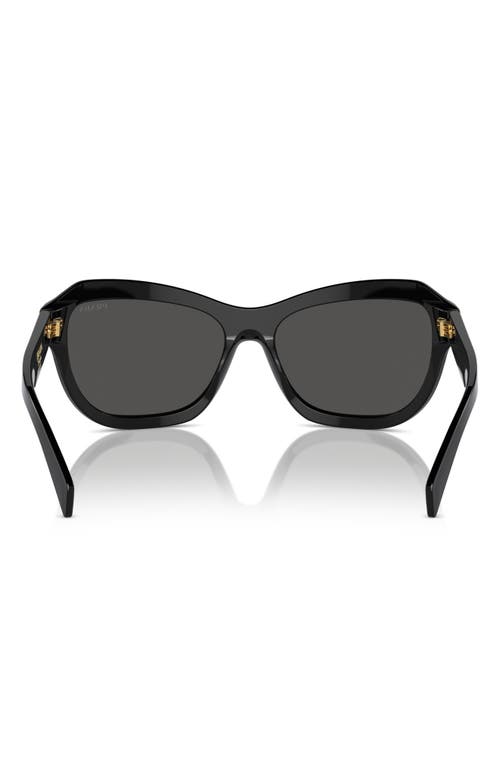 Shop Prada 62mm Oversize Butterfly Sunglasses In Dark Grey