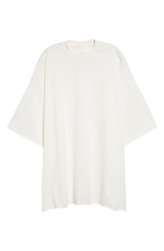 Shop Rick Owens Tommy Oversize Cotton T-shirt In Milk
