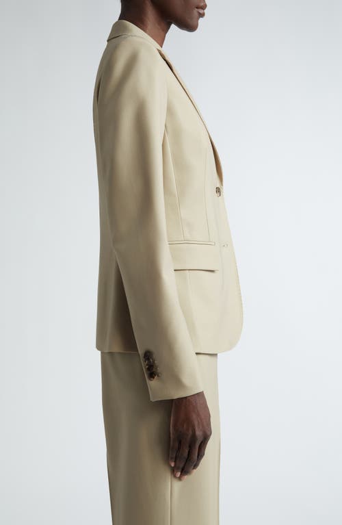 Lafayette 148 New York Fitted Stretch Wool Blazer In Plaster