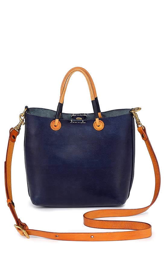 Old Trend Women's Genuine Leather Outwest Mini Tote Bag In Navy