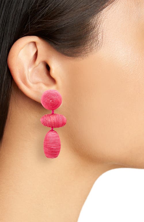 Shop Baublebar Textured Drop Earrings In Pink