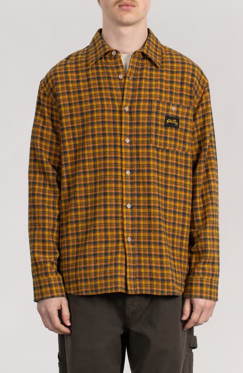 Shop Stan Ray Oversize Plaid Flannel Button-up Shirt In Orange Plaid