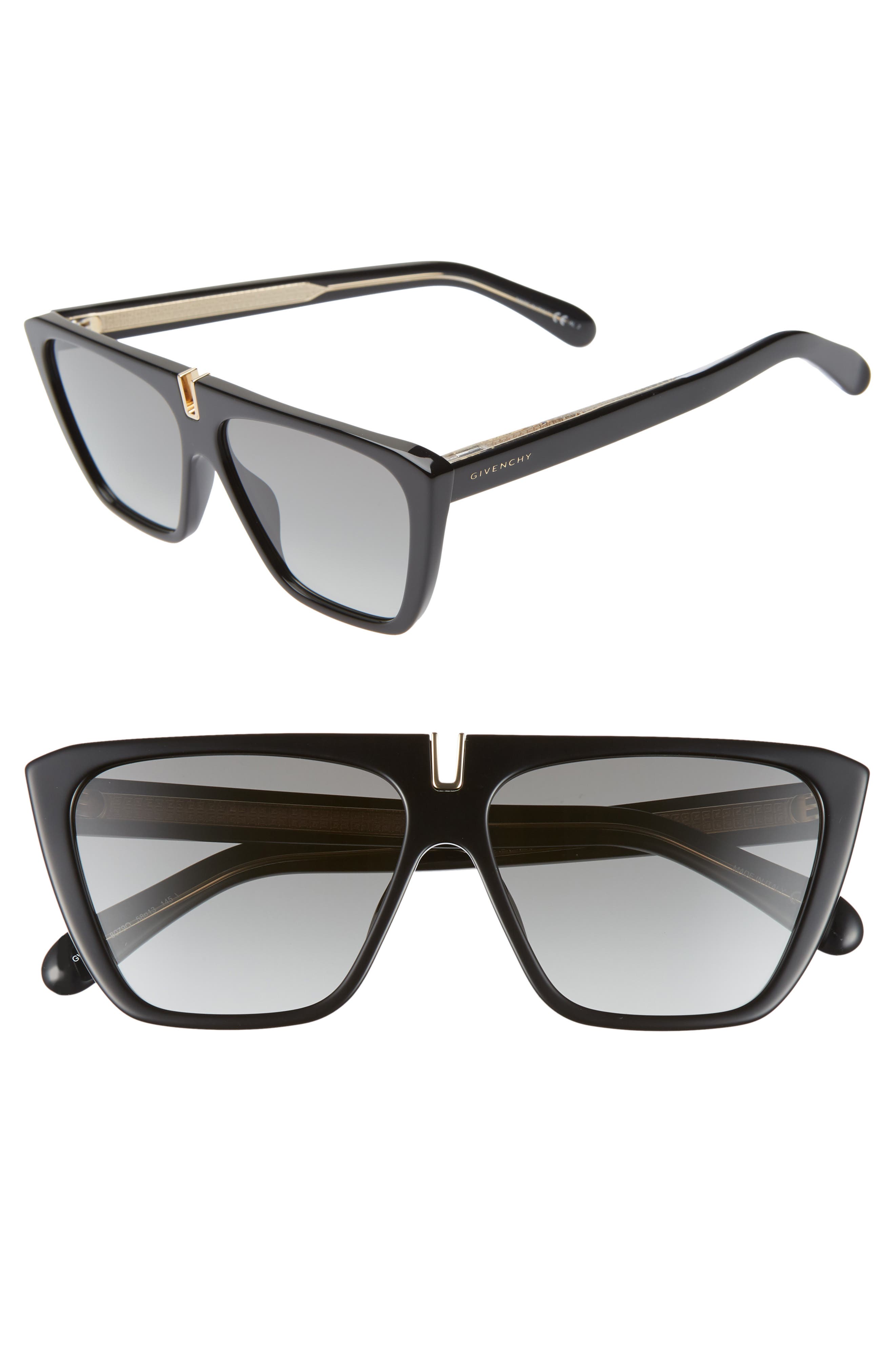 Givenchy 58mm Flat Top Sunglasses 