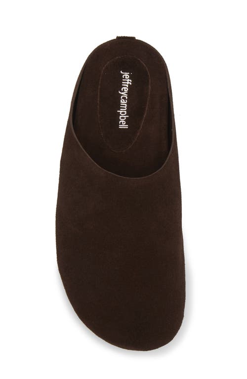 Jeffrey Campbell Content Suede Clog In Coffee Suede