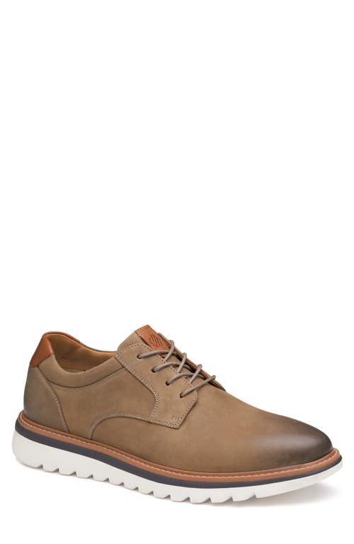 Johnston & Murphy Braydon Plain Toe Derby Dark Taupe Oiled Nubuck at Nordstrom,