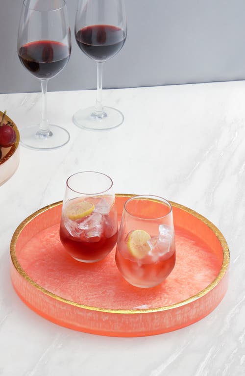 Tiramisu Resin Serving Tray In Pink