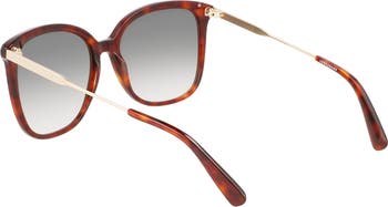 Longchamp 57mm Monogram Square Sunglasses