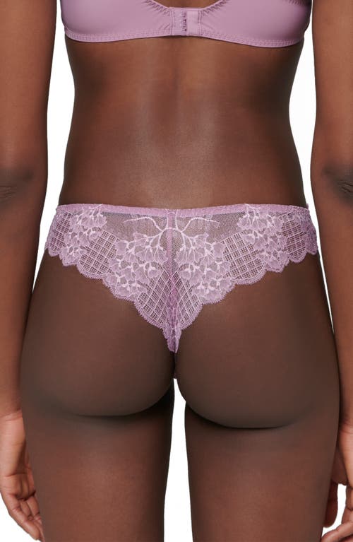 Simone Perele Reve Scalloped Lace Tanga In Glamorous Mauve