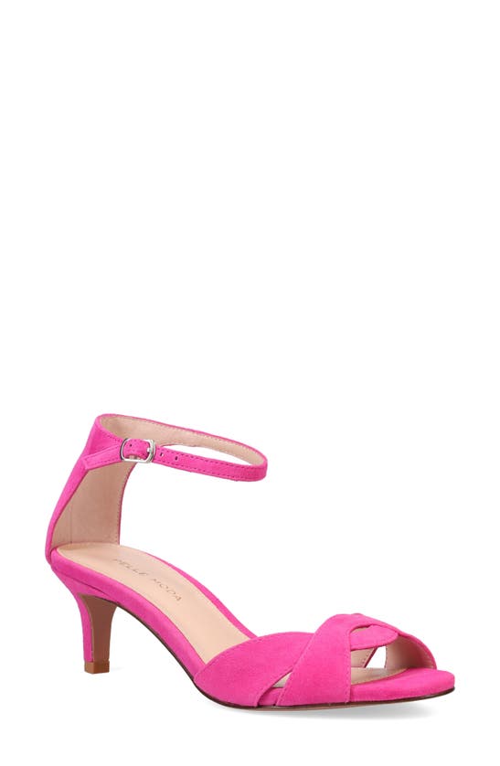 Shop Pelle Moda Bekim Kitten Heel Sandal In Hyper Pink