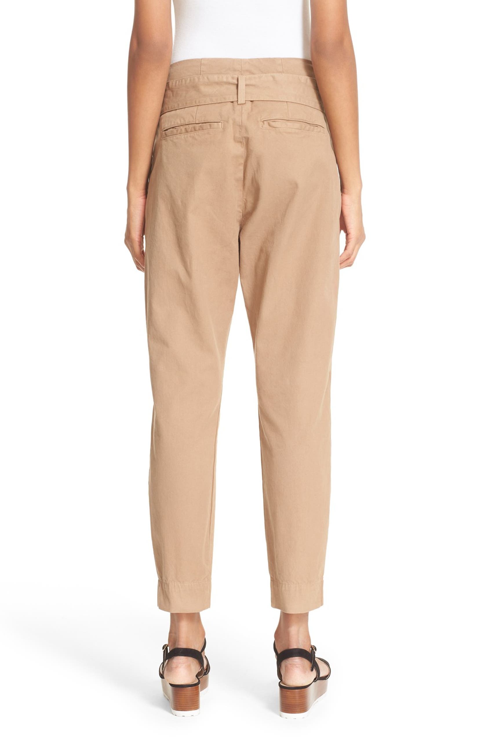 Frame Le Skinny Paper Bag Crop Trousers Nordstrom