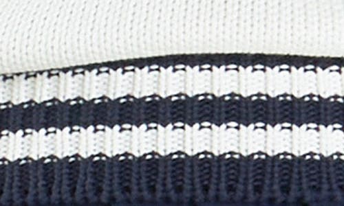English Factory Sports Club Contrast Collar Half Zip Sweater In White/ Navy