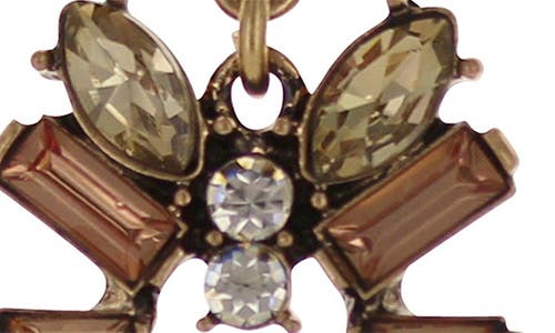 Shop Olivia Welles Crystal Encrusted Drop Earrings In Gold/multi
