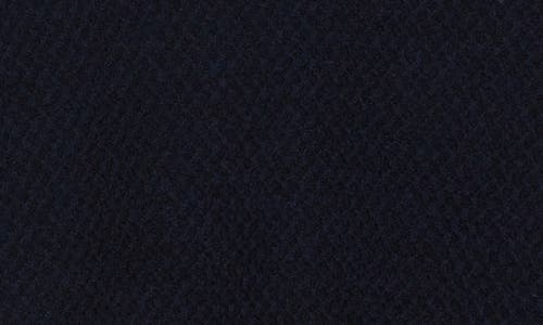 Amicale Textured Merino Wool Quarter Zip Pullover In Navy