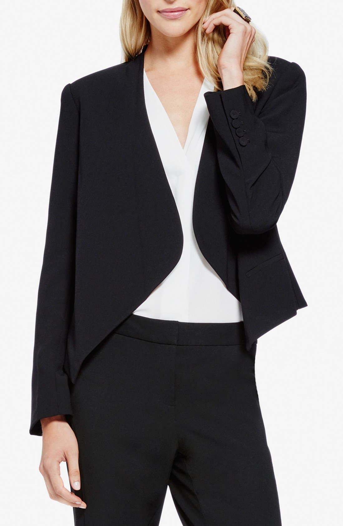 Vince Camuto Drape Front Blazer (Petite) Nordstrom