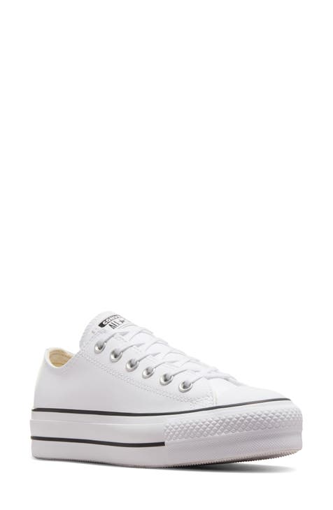 Chuck Taylor® All Star® Lift Low Top Leather Sneaker (Women) (Wide)