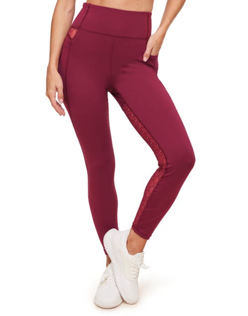 Shop Adore Me Lotus Lotus 7/8 High Rise Legging In Dark Red