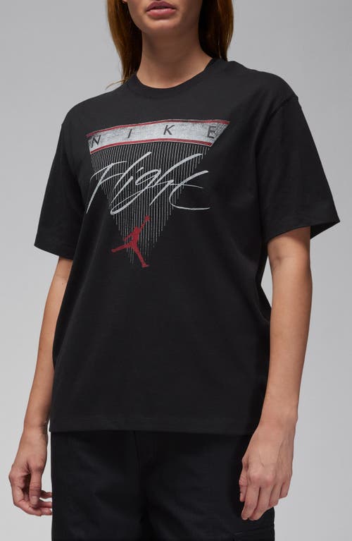 Jordan Flight Heritage Graphic T-shirt In Black/gym Red