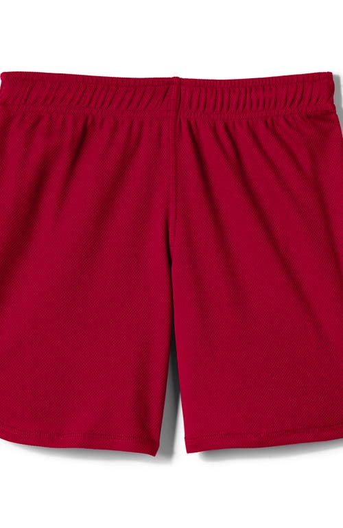 Shop Lands' End School Uniform Girls Mesh Gym Shorts In Red