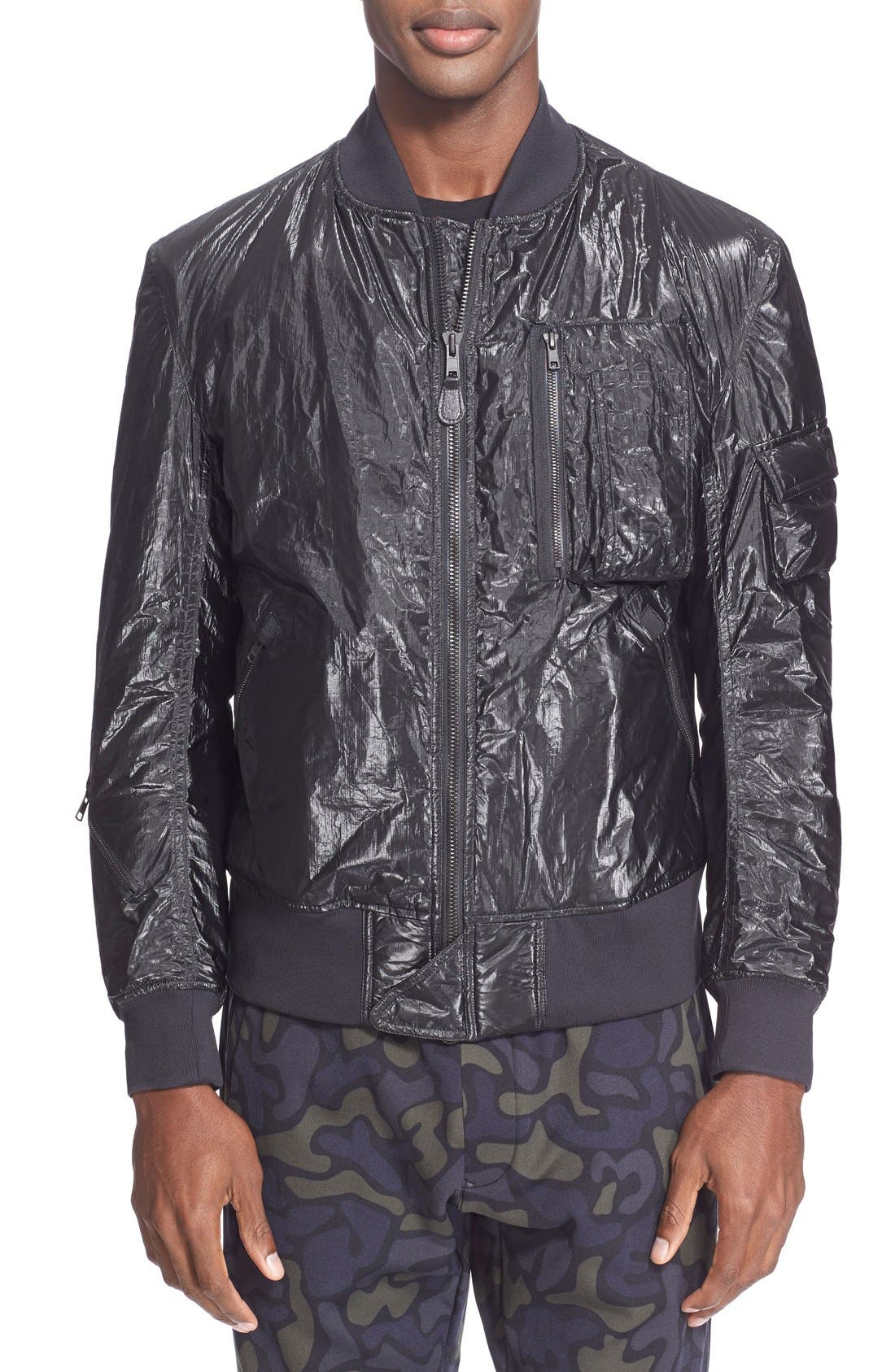 Y3 'Shiny' Bomber Jacket Nordstrom