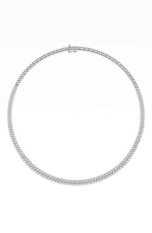 Round Brilliant Cut Diamond Necklace - 11.0 ctw in White