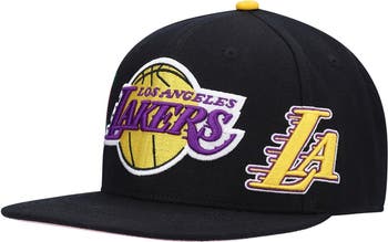 Black lakers hot sale snapback hat