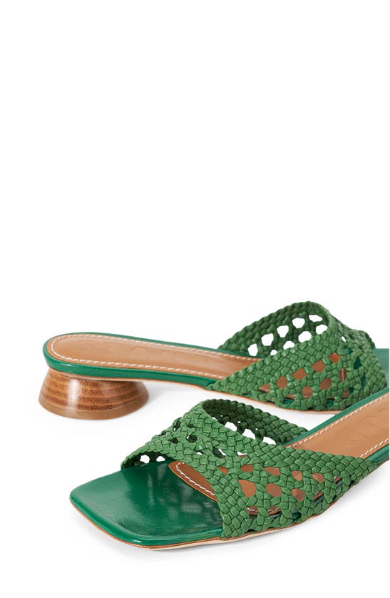Shop Staud Simone Basketweave Sandal In Leaf