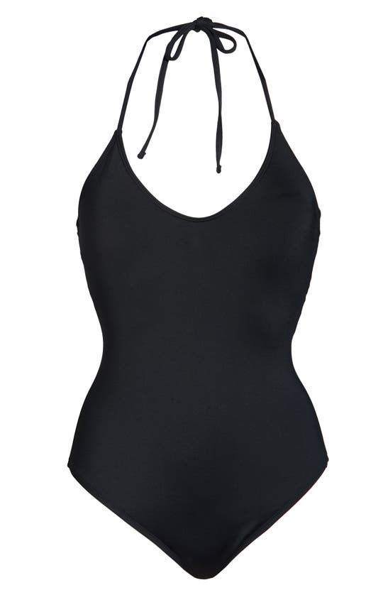 La Blanca Halter One-piece Swimsuit In Black