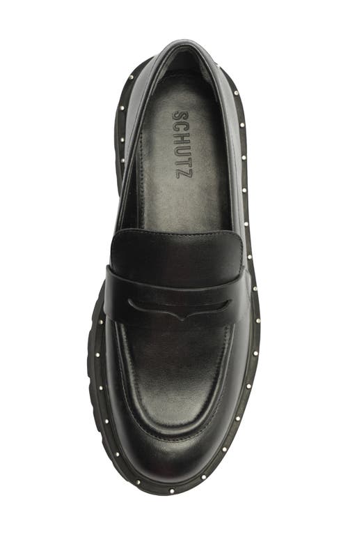 Shop Schutz Christie Platform Penny Loafer In Black