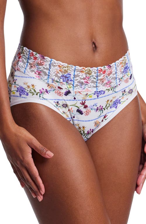 Shop Hanky Panky Print Supima® Cotton French Briefs In Flower Crown