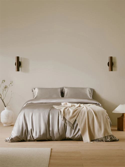 Lilysilk Pure Mulberry Silk Oxford Envelope Luxury Pillowcase In Grey