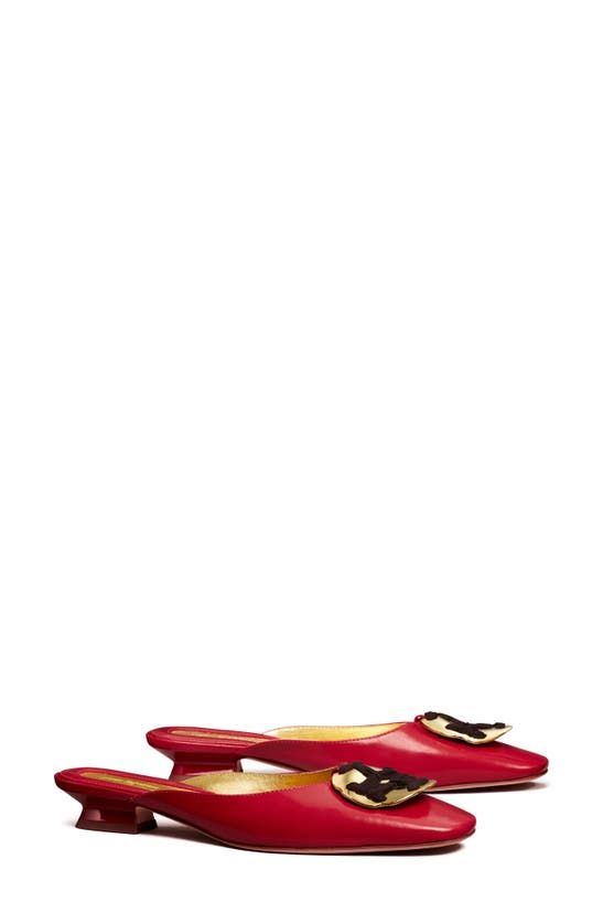 TORY BURCH PATOS LOGO KITTEN HEEL MULE