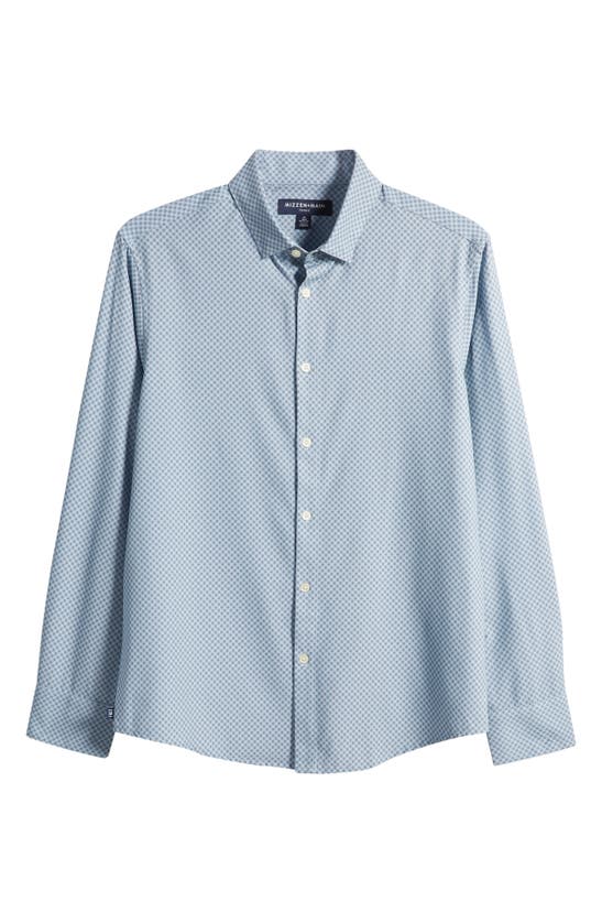 Shop Mizzen + Main Mizzen+main Leeward Floral Button-up Performance Shirt In Ashley Blue Floral Print