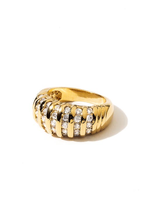 The Parker Crystal Ring in Gold
