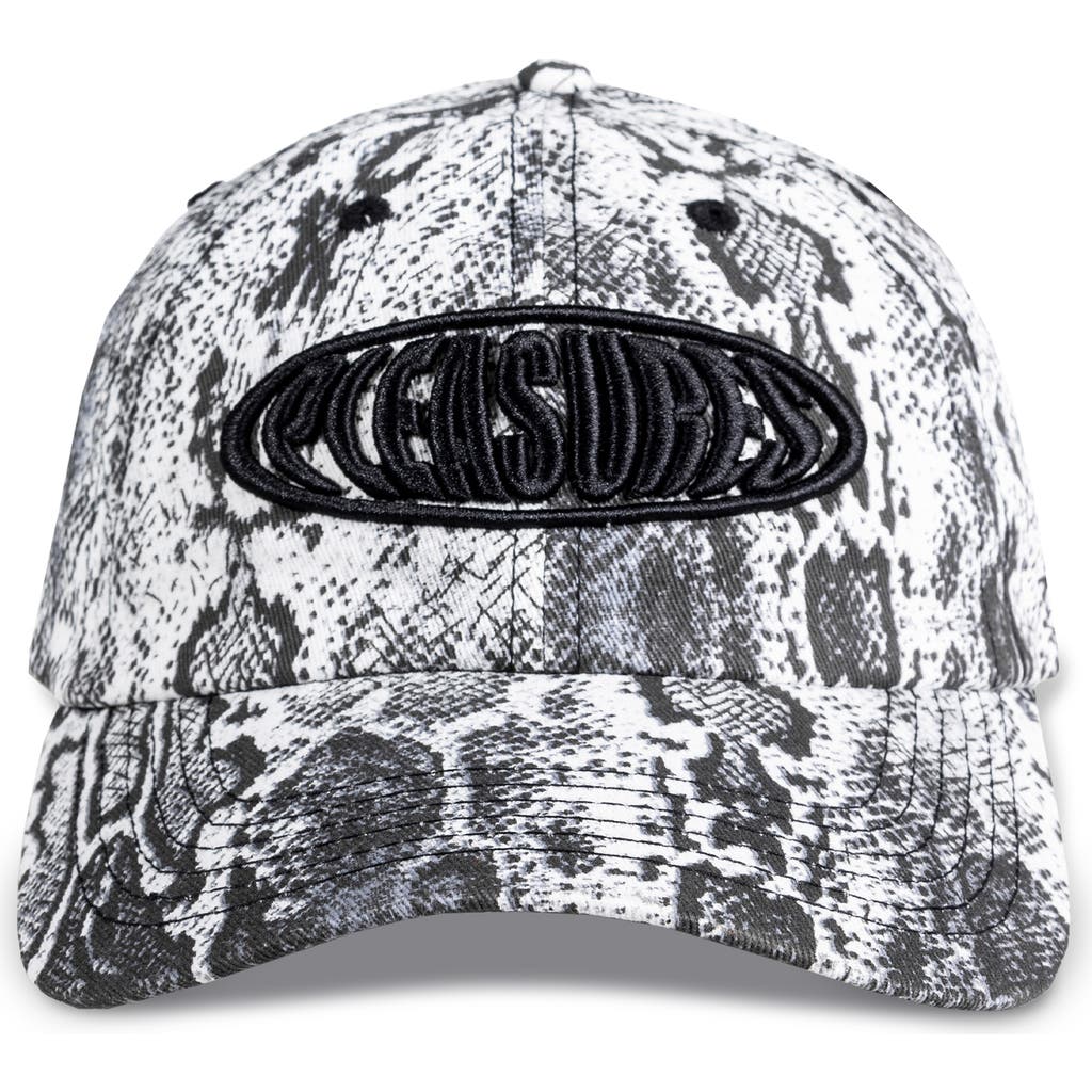 PLEASURES Bubble Logo Snakeskin Print Polo Cap