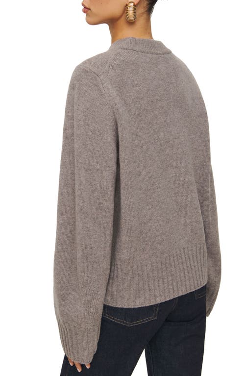 Reformation Calloway Regenerative Wool Crew In Dormouse