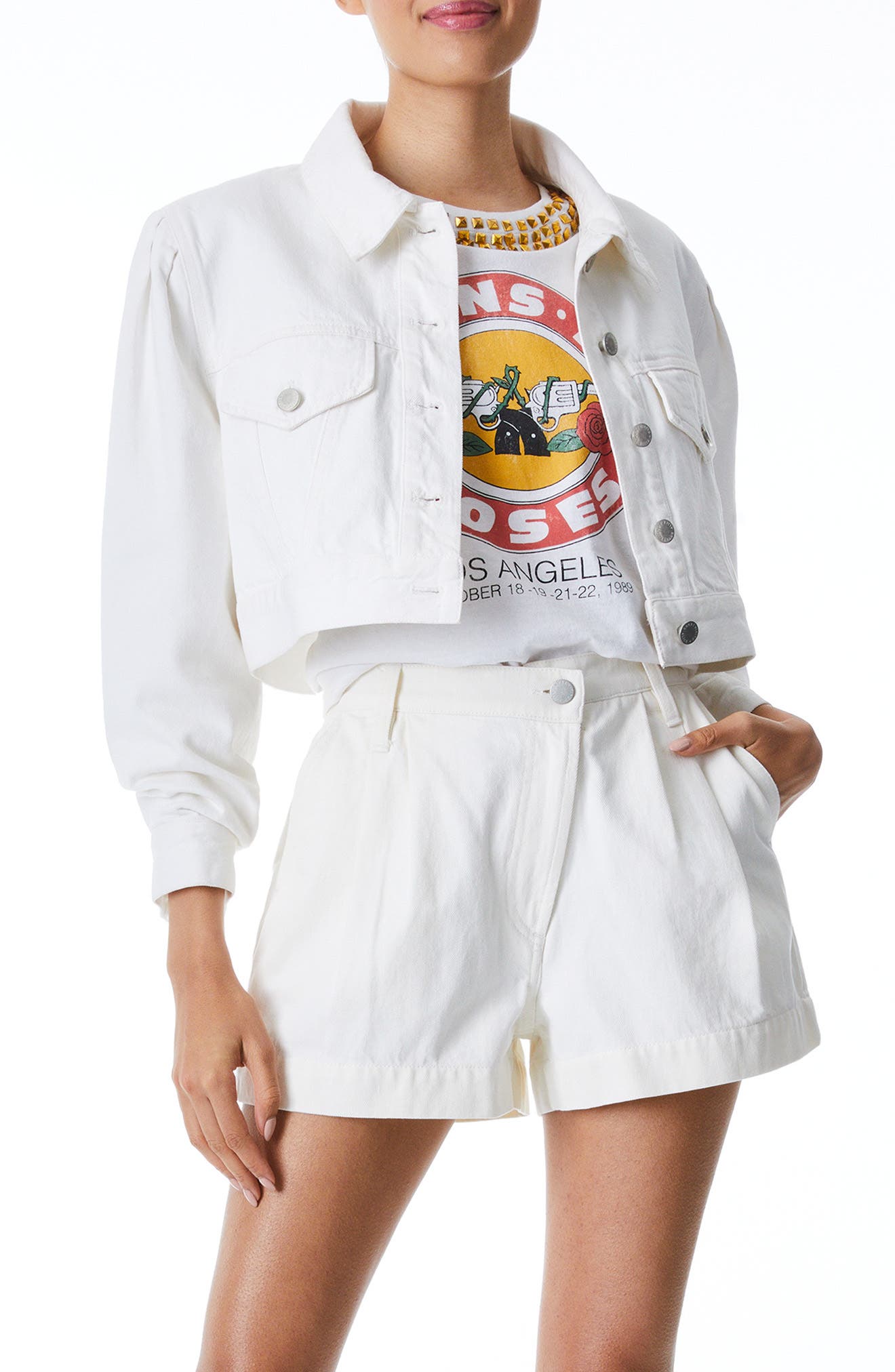 nordstrom white denim jacket