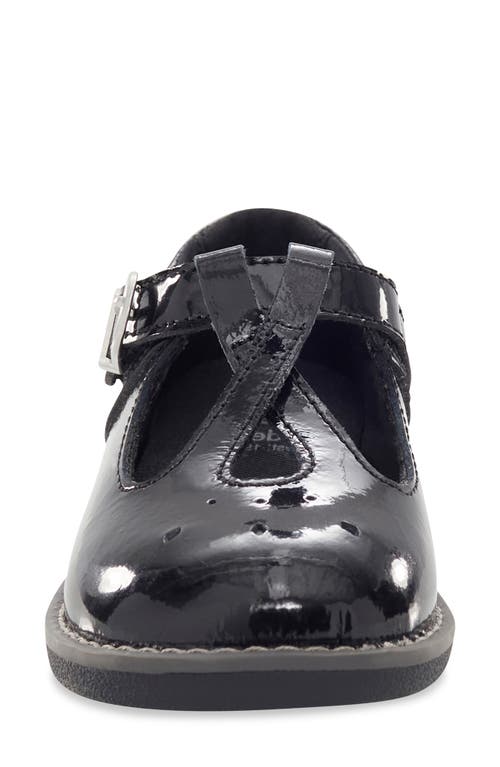 Stride Rite Kids' Susie T-strap Flat In Black Patent