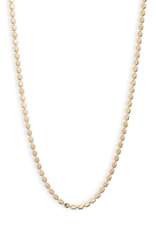 Thin Dot Chain Necklace in Gold