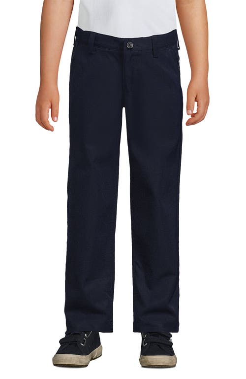 Shop Lands' End Boys Iron Knee Active Chino Pants In Classic Navy