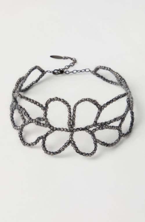 Shop Brunello Cucinelli Ramage Choker In Silver