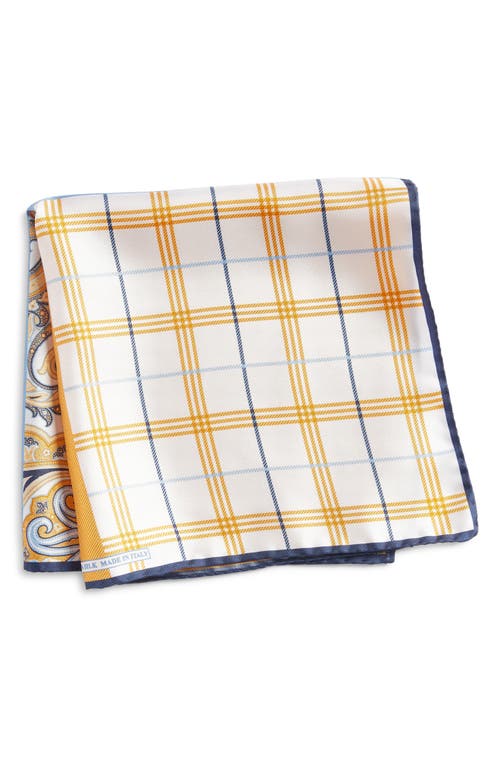 Shop Nordstrom Four Panel Silk Pocket Square In Yellow