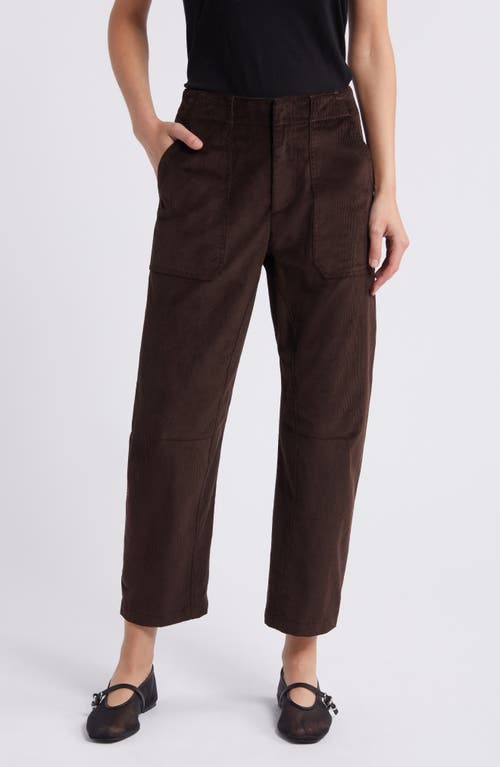 Shop Rag & Bone Leyton Corduroy Straight Leg Pants In Dark Brown