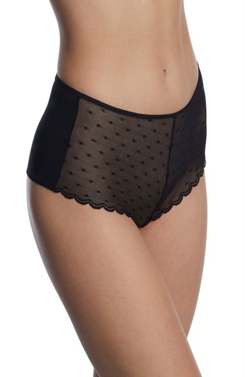 Skarlett Blue Siren Dotted Lace Hipster In Black