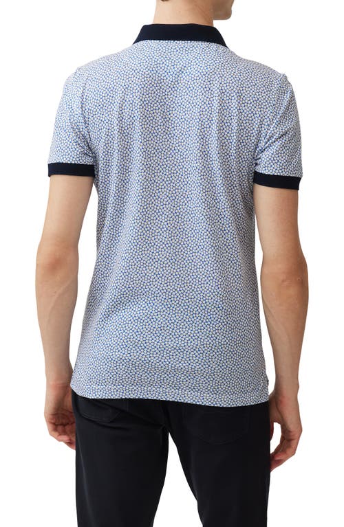 Shop Rodd & Gunn Clevedon Scatter Print Piqué Polo In Sky Blue