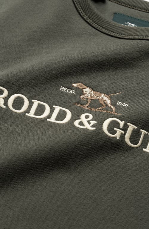 Shop Rodd & Gunn Logo Embroidered Crewneck Sweatshirt In Loden