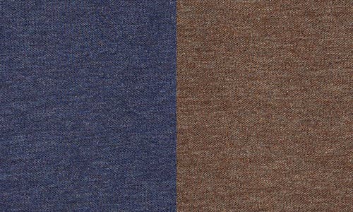 Johnston & Murphy Kids' Solid Reversible Quarter Zip Pullover In Navy/brown